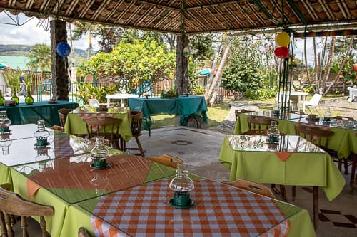 Restaurante y comedor, Hotel las cabañas de Maqroll, Lago Calima.