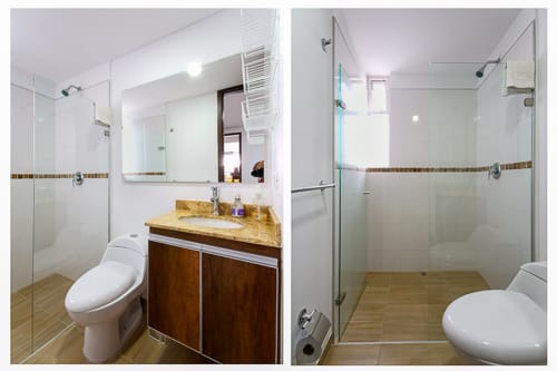 Baño, casa en venta frente al Lago Calima